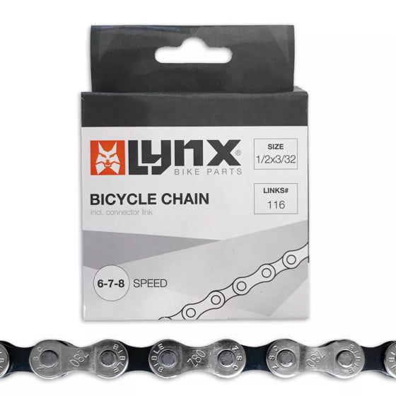 Lynx Derailleur halskæde 6 7 8 - 116 Schakels - Sort
