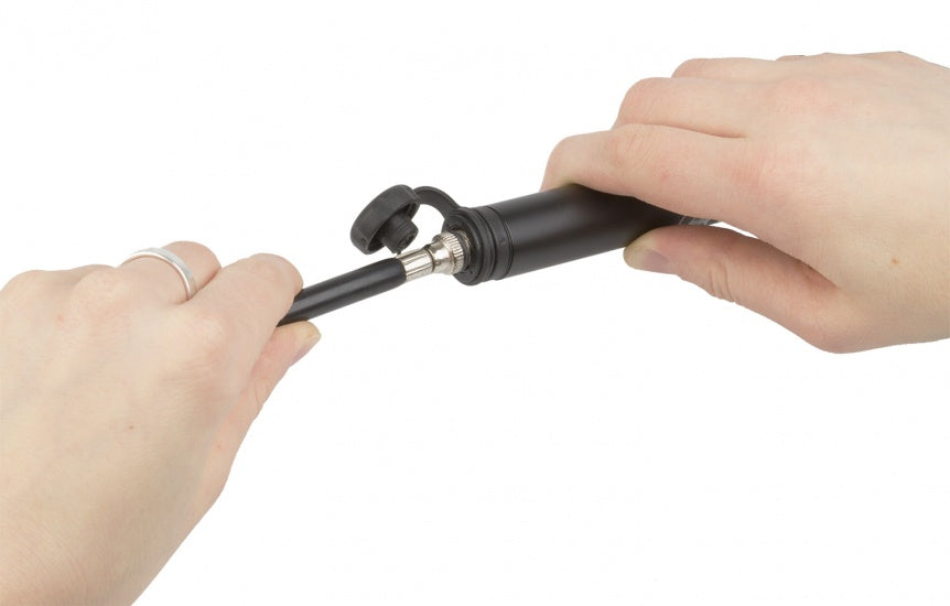 M-wave mini čerpadlo flex trubice hliníková černá