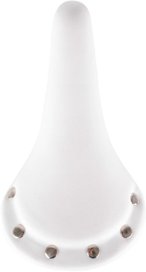 M-wave Rivet Race Saddle Unisex Imitazione in pelle bianca