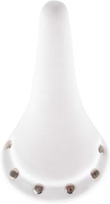 M-wave Rivet Race Saddle Unisex Imitazione in pelle bianca