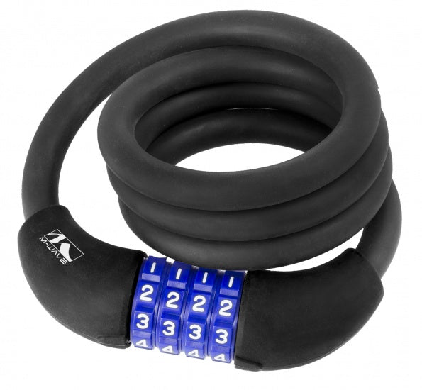 M-Wave Spiral Lock Number Combination Silicone 1000 x 12 mm sort sort