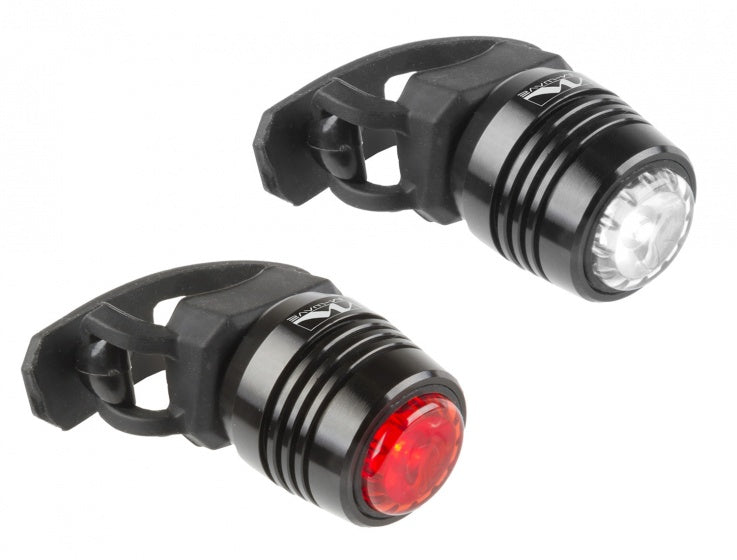 M-Wave Apollon Mini Lighting Set set LED 360 ° Visibilità Nero