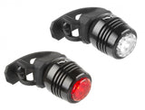 M-Wave Apollon Mini Lighting Set set LED 360 ° Visibilità Nero