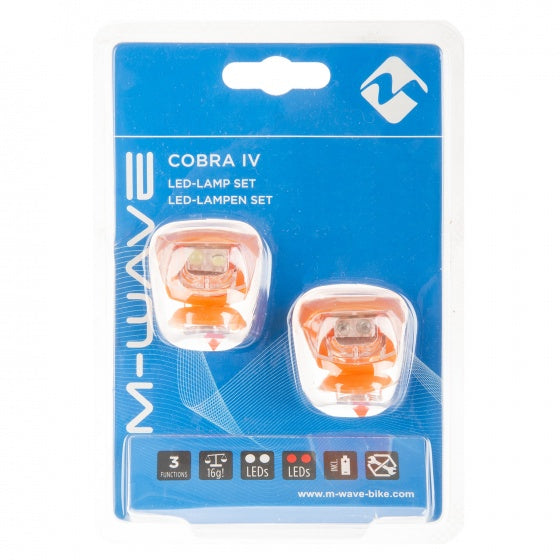 M-Wave Lighting Set LED Orange 2 Teile