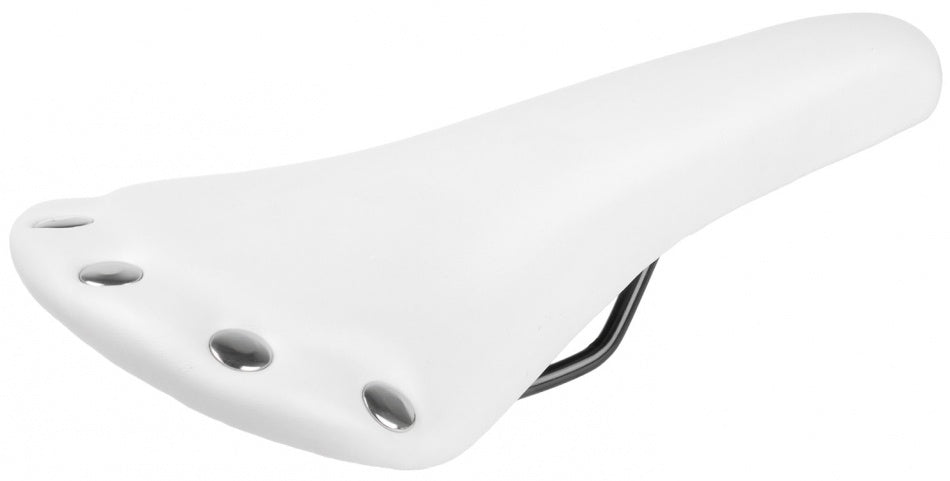 M-wave Rivet Race Saddle Unisex Imitazione in pelle bianca