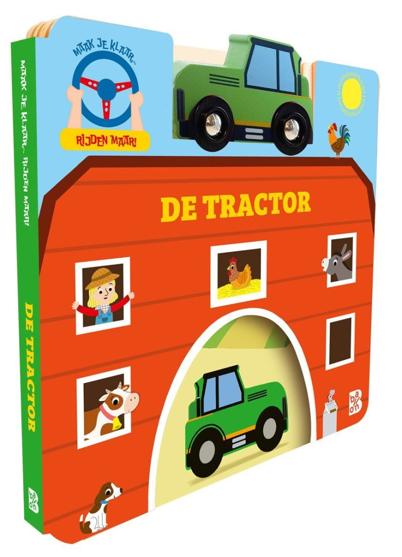 Ballon maak je klaar, rijden maar: de tractor (kartonboek met houten tractor)