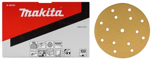 Acessórios Makita disco de lixa amarelo diâmetro 150mm grão 120 - b-39344