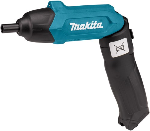 Makita df001dw 3,6v ruuvimeisseli sisäänrakennetulla 1,5 ah Li-ion akulla, laturi, kotelo, 81 kpl. sarja - df001dw