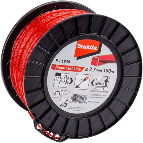 Makita accessories mowing line 2.7x180m red - e-01840 - e-01840