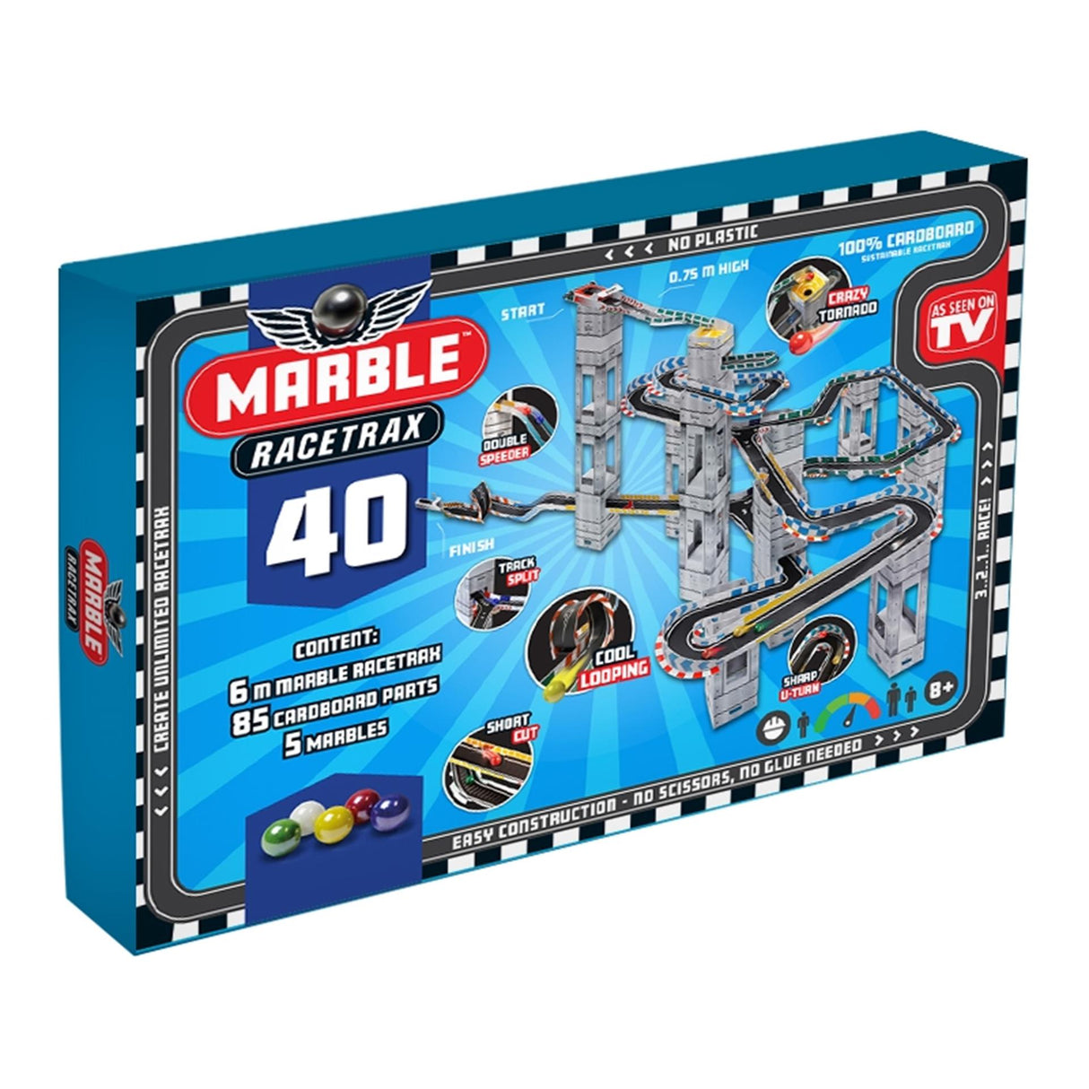 Marble racetrax circuitset 40 sheets 6m