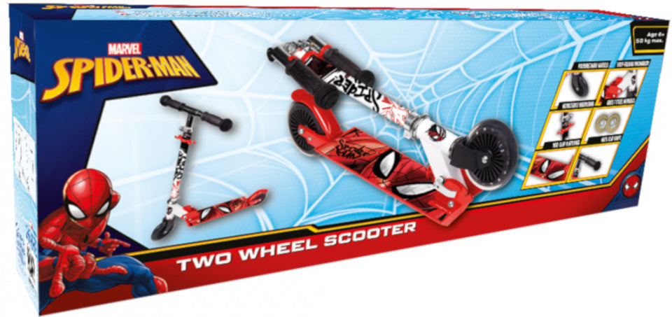 Marvel spider-man 2-kolesni otroški skiro fantje aluminijasto rdeč