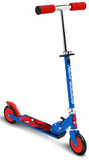 Marvel Spider-Man 2-Wheel KinderStep Foldbar Foot Brake Blue Red