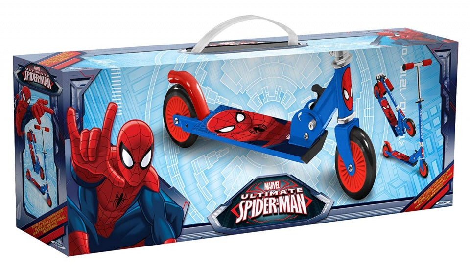 Marvel Spider-Man 2-Rad Kinstestp flappbare Foussbrems blo