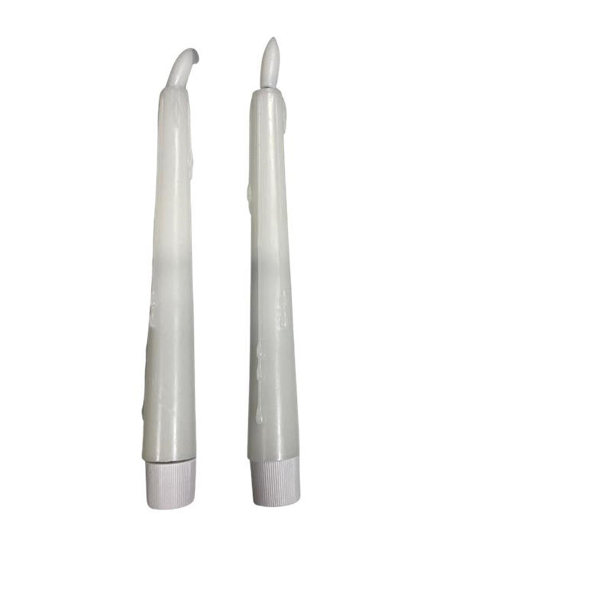 Świece obiadowe Magic Flame LED Drop 20 cm, białe, zestaw 2 sztuk