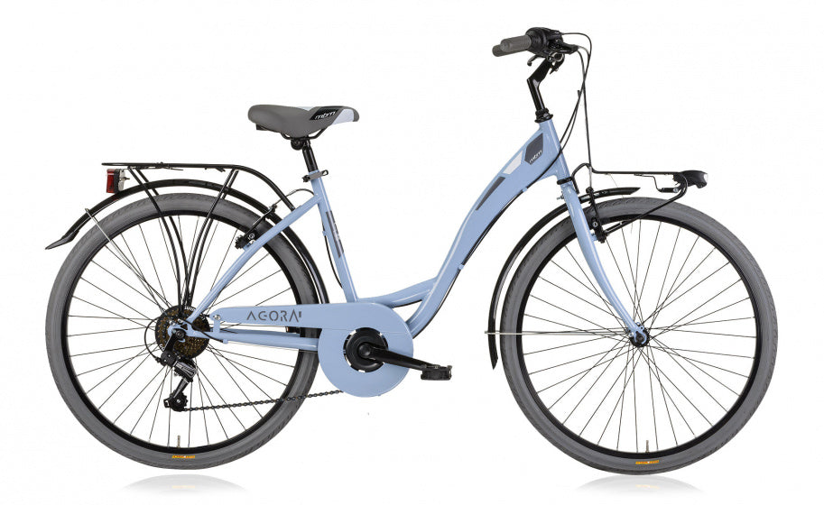 Mbm agora 28 inch 46 cm women's 6v v-brakes light blue
