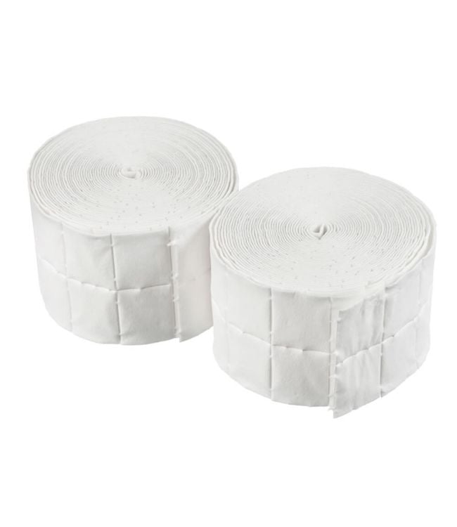 Cuciture frontali salviette per chiodo manicure su lanugine rotolo 2x500st.