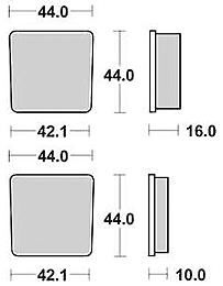 Trw remblokken mcb 506 brake pad mcb 506 organic standard