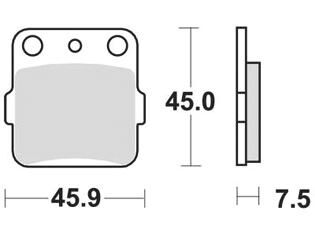 Trw remblokken mcb 561 brake pad mcb 561 organic standard