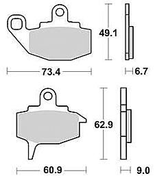 Trw remblokken mcb 573 brake pad mcb 573 organic standard