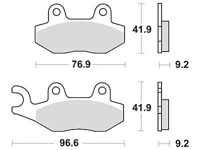 Trw remblokken mcb 689 brake pad mcb 689 organic standard