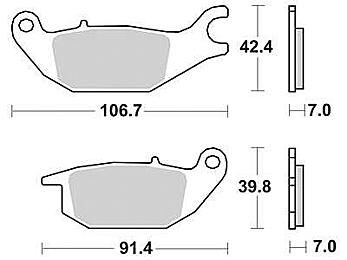 Trw remblokken mcb 738 brake pad mcb 738 organic standard