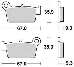 Trw remblokken mcb 739 brake pad mcb 739 si sintered metal