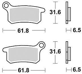 Trw remblokken mcb 740 brake pad mcb 740 si sintered metal