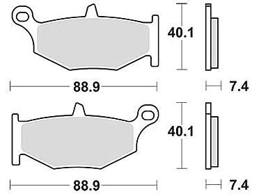 TRW fékbetét mcb 783 fékbetét mcb 783 sh szinterezett fém
