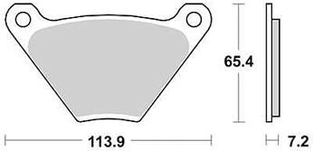 Trw remblokken mcb 97 brake pad mcb 97 organic standard
