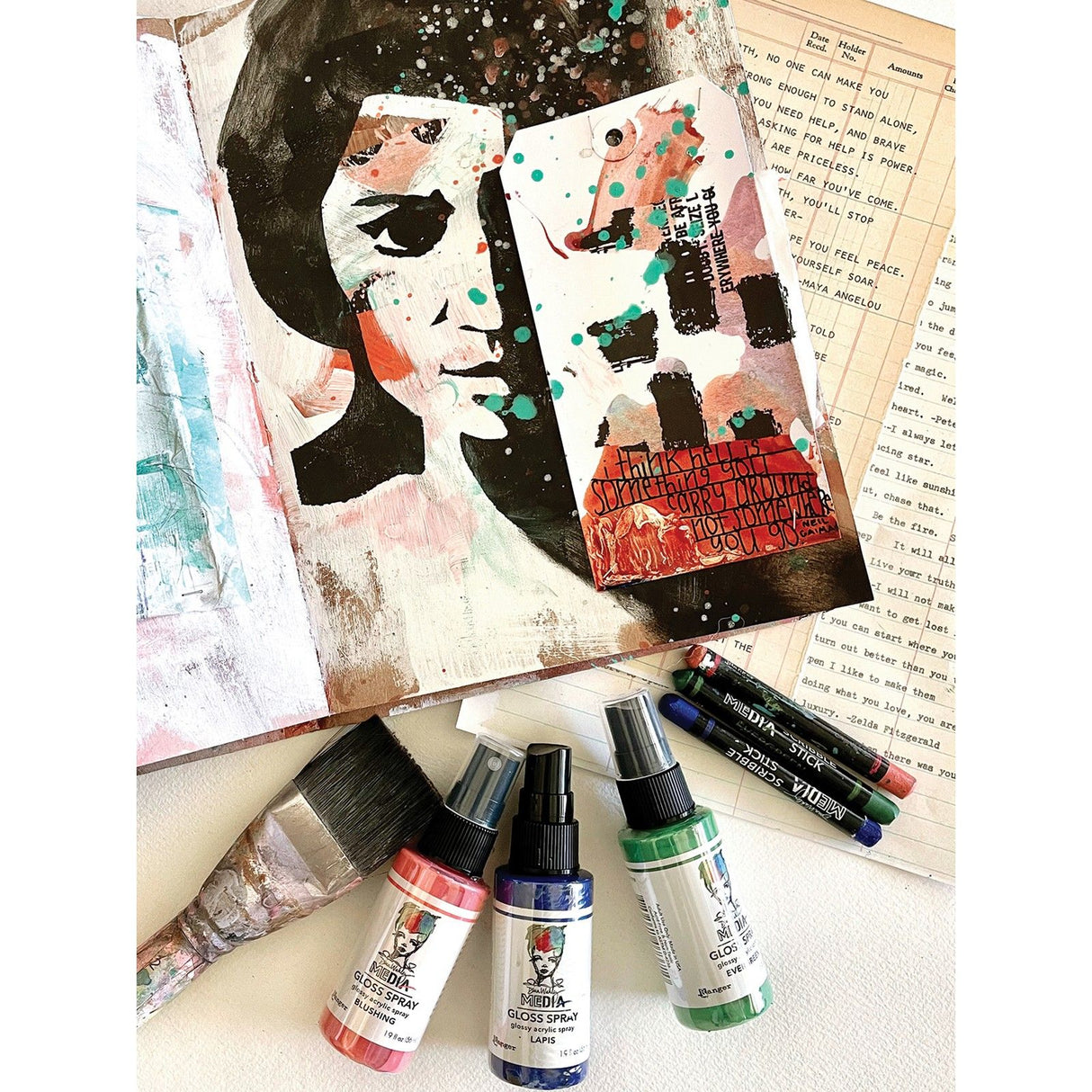 Ranger ink ranger • dina wakley media gloss spray blush