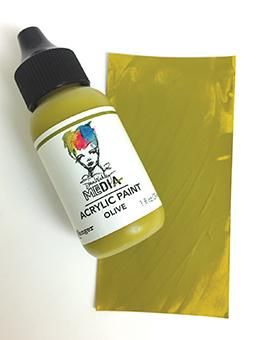 Ranger ink ranger • dina wakley media tinta acrílica de corpo pesado verde-oliva