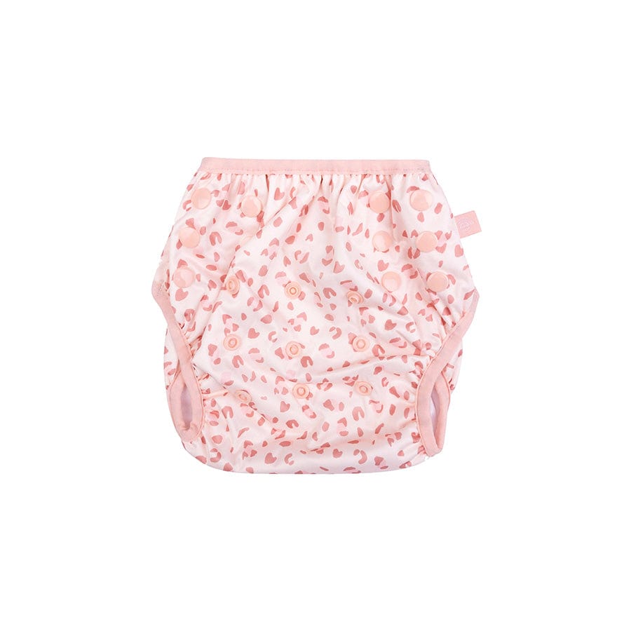 Leopard | old pink washable swim diaper