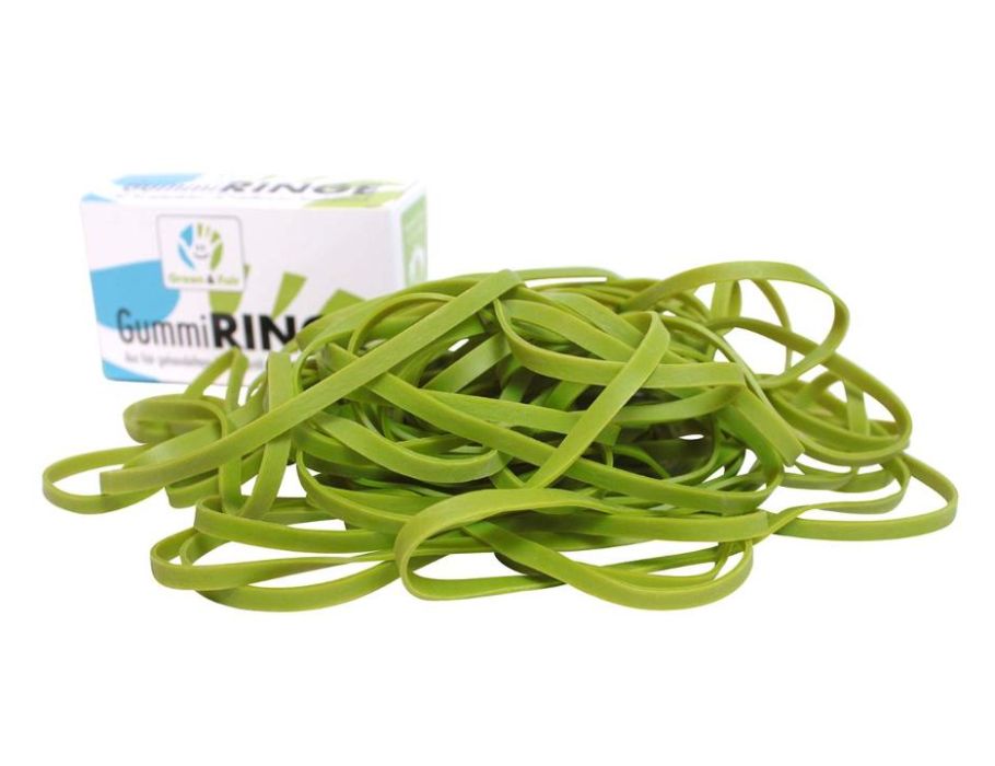 Green fair elastic bands - natural rubber - + - 32 pcs.
