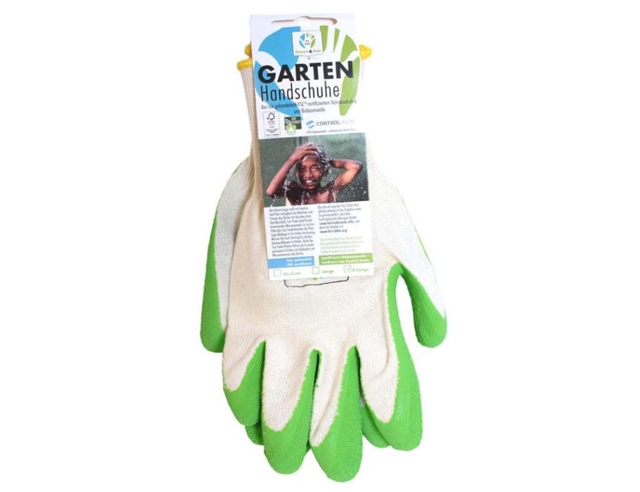 Green fair garden glove - l -