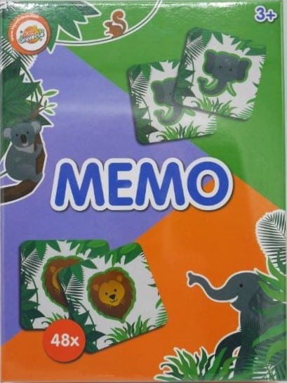 Intro memo memory game collect most double cards, with animals pictures