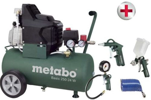 Metabo basic 250-24w kompressori + lpz-4 lisävarustesarja - 690836000