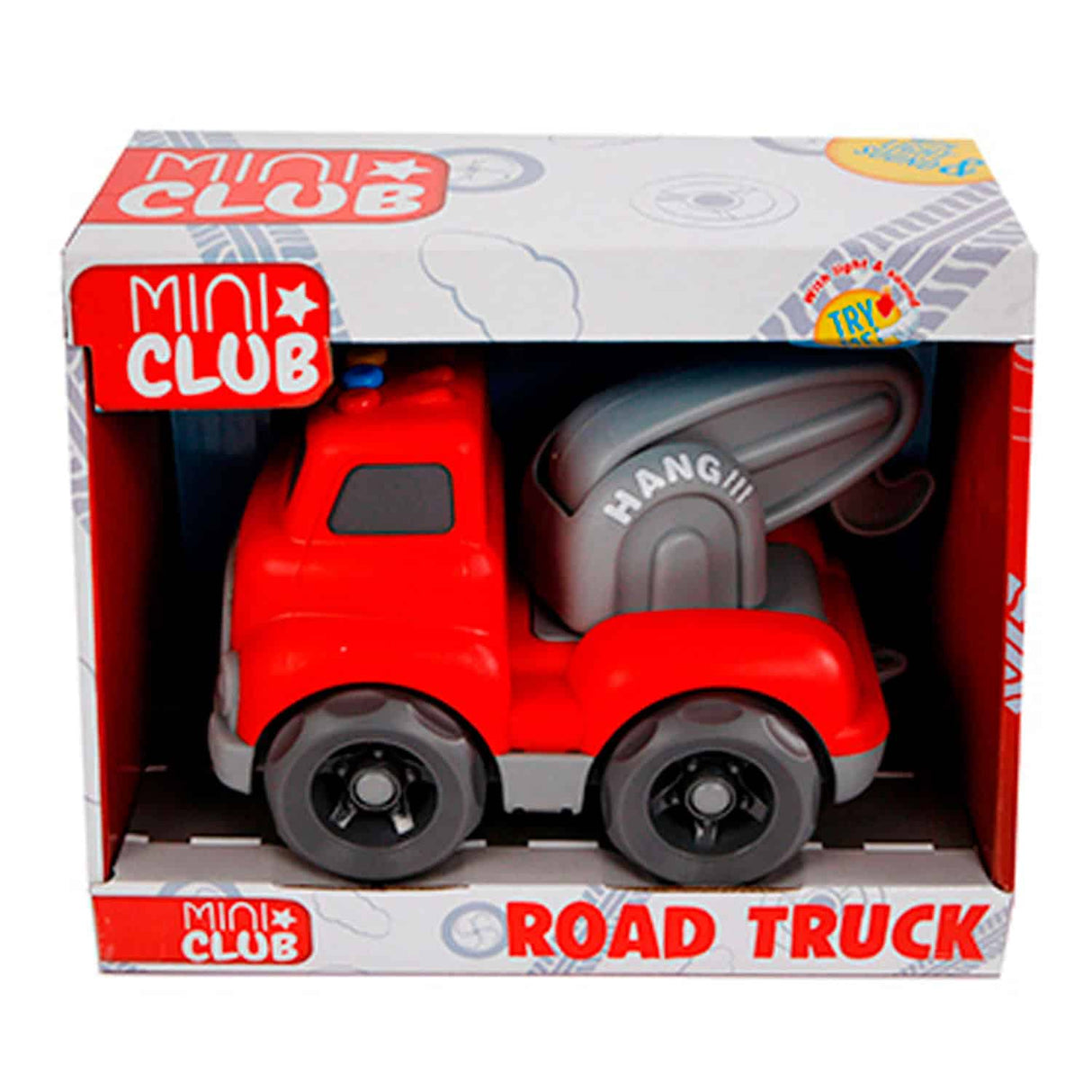 Cilgro Mini Club Takelwagen z światłem i dźwiękiem 16 cm duży czerwony