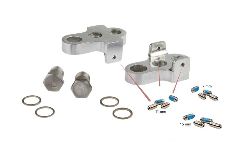 Turners de manivela de Mirage com parafuso de aço inoxidável alumínio T6 prata