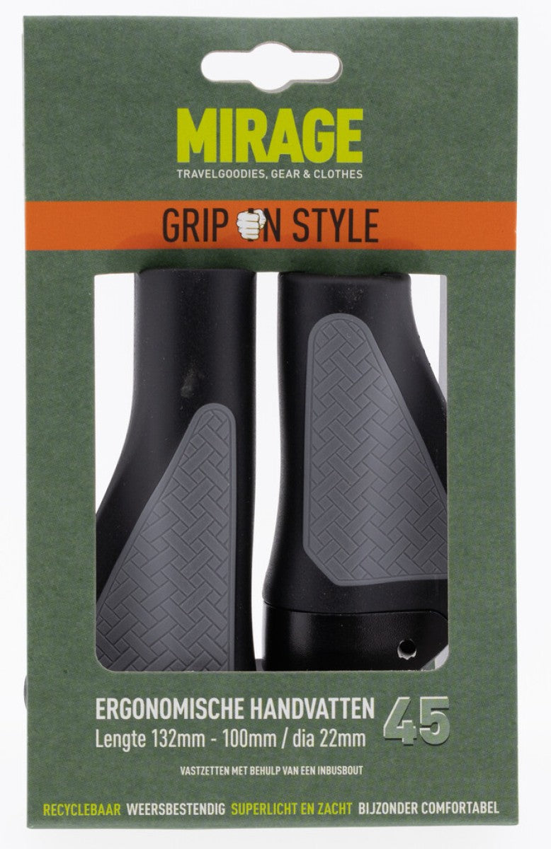 Mirage Bicycle Handles - Comfortable Durable - Black Gray
