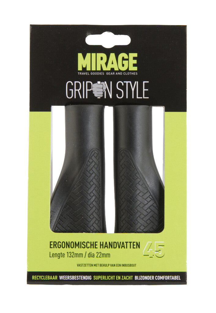 Kliky na kole - ergonomické, černé, 132 mm