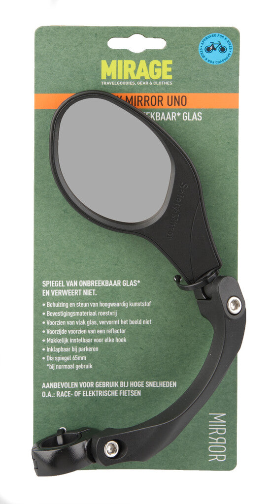 Mirage -styrestspejle efterladt 9 cm sort