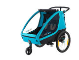 Mirage Tommy Children's Bike Cart - Marco de aluminio, Wielvering, Gordel de 3 puntos, azul, 2021