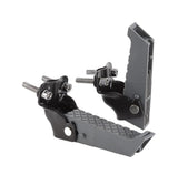 folding footrests with straps black gray