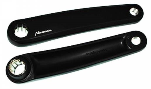 Sæt krumtap med e-cykel aluminium 170 mm sort