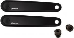 Sæt krumtap med e-cykel aluminium 170 mm sort
