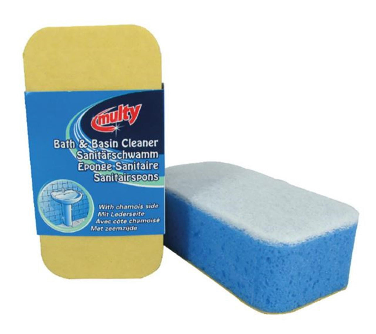 Multy soft scouring pad with chamois