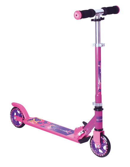 Muuwmi 2 roues Kinderstep pliable frein à pied rose violet