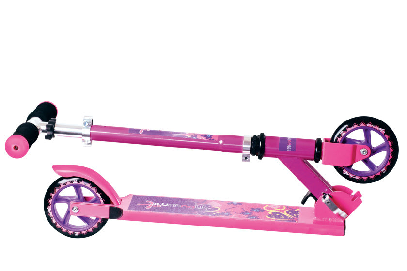 Muuwmi 2 roues Kinderstep pliable frein à pied rose violet