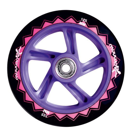 Muuwmi 2 roues Kinderstep pliable frein à pied rose violet