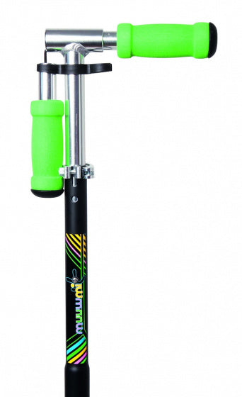 Muuwmi Neon 2-roues Kinderstept LED pliable Fook Brake noir vert